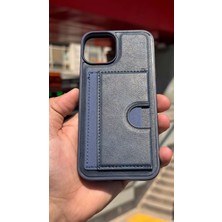 İzel Aksesuar Apple Iphone 14 Içi Kadife Kartlıklı Stantlı Kılıf