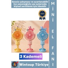 Wintoup #vantilatör Seyahat Tipi Kompakt Taşınabilir Hafif Sessiz Çalışma Ev Ofis Yaz Serinleme Şık Ilgi Çekici Detaylı Su Hazneli Buharlı 3 Kademeli Şarjlı Mini El Fanı Vantilatör
