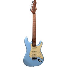 Peavey Raptor Lightning Bolt St Hss Stratocaster Elektro Gitar Sonic Blue