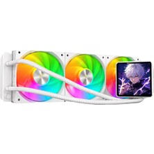 Gametech Vısıon 360MM Argb Fanlı LCD Ekranlı Sıvı Soğutma Sistemi Beyaz