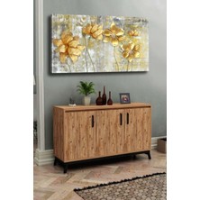 Özgürce Renkli Çiçek Temalı Dekoratif Duvar Tablosu, Şık ve Modern Tasarım