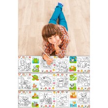 Esa Kids Hayvanlar Temalı Örnek Resimli 3.75 Metre Dev Rulo Boyama Kağıdı - Bebek ve Çocuk Aktivite Seti