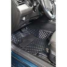 Bmw 3 Serisi F30 2012-2018 Siyah Üzeri Mavi Dikiş 8d Premium Tam Kaplama Havuzlu Deri Oto Paspas