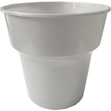 Omeyva Renkli Sert Mika Plastik Kristal Bardak - Gümüş Gri - 6 Oz / 180 cc - 25'li Paket