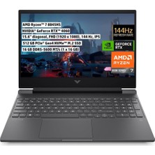 Hp Victus Ryzen™ 7 8845HS 16 GB Ram 512 GB SSD Geforce Rtx™ 4060 15,6" Fhd IPS 144 Hz Freedos Laptop - Teshir