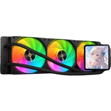 Gametech Vısıon 360MM Argb Fanlı LCD Ekranlı Sıvı Soğutma Sistemi Siyah