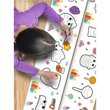 Esa Kids Örnek Resimli 3.75 Metre Dev Rulo Boyama Kağıdı - Bebek ve Çocuk Aktivite Seti