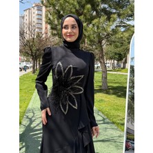 JOOQSTORE Gül Kemer Detaylı Abiye Elbise