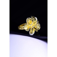 İnnuendo Jewelry 925 Ayar Gümüş Kadın Hasır Dokulu Fiyonk Yüzük
