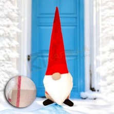 Özgürce Yılbaşı Noel Baba Dekoratif Biblo Bej Ekoşe, Şık ve Sıcak Atmosfer Için