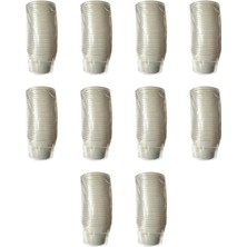 Omeyva Renkli Sert Mika Plastik Kristal Bardak - Gümüş Gri - 6 Oz / 180 cc - 250 Adet