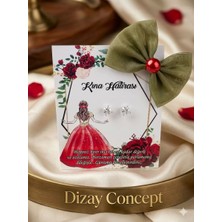 Dizay Concept Çelik küpe Detaylı Ve İçinde Kına Olan Kına Kartı - Dızay -1