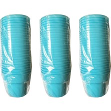 Omeyva Renkli Sert Mika Plastik Kristal Bardak - Turkuaz - 6 Oz / 180 cc - 75 Adet