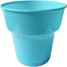 Omeyva Renkli Sert Mika Plastik Kristal Bardak - Turkuaz - 6 Oz / 180 cc - 25'li Paket