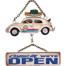 Özgürce Vintage Tarzda Metal Kapı Yazısı, Şık ve Dekoratif Ev Aksesuarı