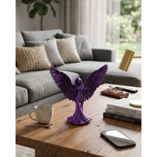 Özgürce Mor Melek Biblo, Modern Dekoratif Angel Figür, Şık Ev Aksesuarı