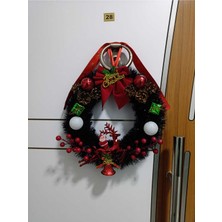 Özgürce Yılbaşı Süsü Kapı ve Duvar Çelenki 30CM, Parti ve Hobi Dekorasyonu