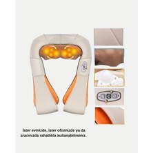 Ergonomik Ovmalı Masaj Aleti – Isıtmalı, Yoğurmalı, Boyun ve Bel Rahatlatıcı Masaj Makinesi - Lisinya