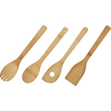 Koopman 4 Parça Bambu Ahşap Kaşık Seti 30 cm