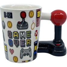 Bıyıklı Tobacco Retro Gamer Joystick Kulplu Tasarım Kupa Bardak