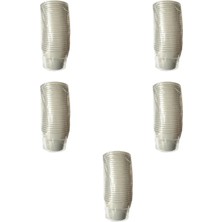 Omeyva Renkli Sert Mika Plastik Kristal Bardak - Gümüş Gri - 6 Oz / 180 cc - 125 Adet