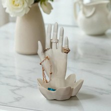 Özgürce El Tasarımlı Çok Amaçlı Takı Organizatör Seti Beyaz