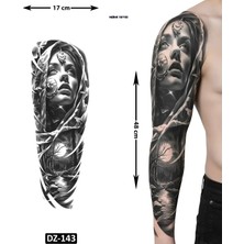 Tattoo Gerçekçi Orman Kadın 2 Haftalık Tam Kol Bacak Yapıştırma Geçici Dövme 48 cm