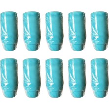 Omeyva Renkli Sert Mika Plastik Kristal Bardak - Turkuaz - 6 Oz / 180 cc - 250 Adet