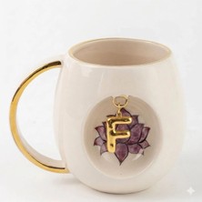 BSK Ceramics Handmade Harfli Lotus Porselen Kupa F Harfi