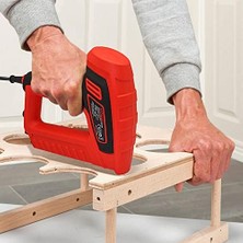 Naque KBZ200 8-16MM Zımba ve 15-16MM Profesyonel Çivi Çakma Makinesi + 3000 Adet Yedek Zımba ve Çivi, Kırmızı/siyah