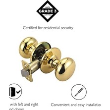 Naque 753269 2 Yollu Mandallı Geçit Kapı Kolu, Parlak Pirinç