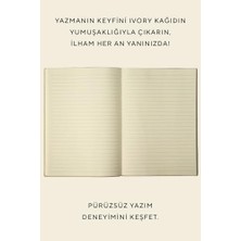Naque Esnek Kapak Cep Defteri A5 Krem 128 Yp. Çizgili