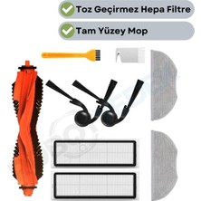 robotyedek Xiaomi S40 OV81 (Pro Değil) Uyumlu Yedek Fırça Hepa Filtre Mop Seti-9 Parça