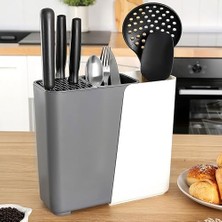 Naque Çok Fonksiyonlu Mutfak Düzenleyici, 2-3 Bölmeli Ayarlanabilir Genişlik, Çatal Kaşık Bıçak Tutucu, 17-24 cm Genişlik (Siyah)