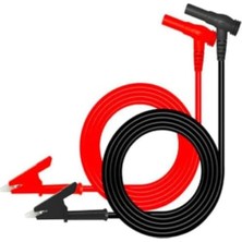 Naque Krokodil Uçlu Multimetre Ölçü Aleti Probu, Silikonlu, 20A, 100 cm