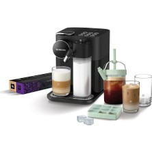 Nespresso F541 Gran Lattissima Kapsüllü Kahve Makinesi Anneler Günü Seti Siyah