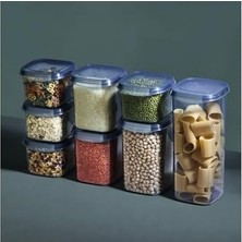 Naque 8 Adet Saklama Kabı Seti, 1,77 Lt, 1,17 Lt, 0,87 Lt, 0,57 Lt Kapasiteli Mutfak Saklama Kapları