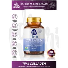Dr. Henri Tip 2 Kollajen, C Vitamini, D3 & K2 İçeren Takviye Edici Gıda 30 Kapsül