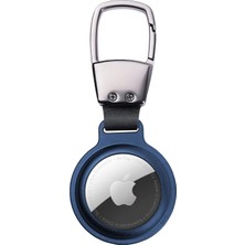 Naque Buff Tagsafe Hooksteel Taşınabilir Anahtarlık Darbeye Dayanıklı Metal Askılı Airtag Kılıf (Mavi)