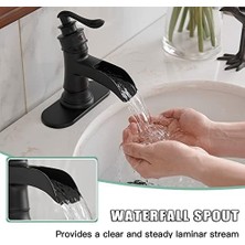 Naque Banyo Musluk Şelale Lavabo Armatürü Yağla Ovulmuş Bronz, 9197N