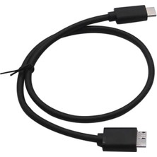 Naque Type C To Micro B 3.0 Kablo 1 Metre Siyah Renk Hızlı Veri Aktarım Kablosu Micro B Harici Harddisk Kablosu
