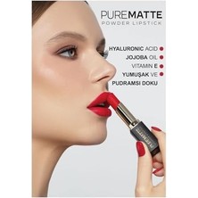 Naque Pure Matte Powder Lipstick No: 122 - Pudralı Mat Ruj
