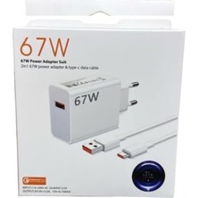 Naque 67W Type-C Şarj Adaptörü ve Kablo Seti, Saniye Gösterir Turbo Hızlı Şarj Göstergeli,iphone Ile Uyumlu ve Uyumlu Duvar Tipi Adaptör