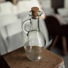 Naque 500 ml Cam Yağdanlık & Sirkelik – Şık Tasarım, Kolay Tutma Sapı ve Mantar Kapak, Yağ ve Sirke Sunumu Için Mükemmel