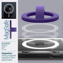 Naque Için Magsafe Özellikli Silikon Telefon Tutucu Pop Grape Purple - AFA07061