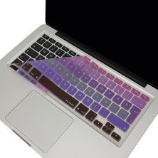 Naque Klavye Filmi Türkçe Q Kaplama Ultra Ince Silikon Air Pro Eski USB Li Modeller 2008-2017 Uyumlu Yıkanabilir Koruyucu Film Renkli Baskı Pembe Mavi