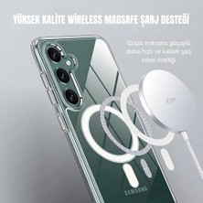 Naque Galaxy S25 Için Kılıf Kamera Korumalı ile Uyumlu Şarj Özellikli Şeffaf Silikon Kılıf (Şeffaf, Galaxy S25)
