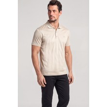 Paul & Shark Erkek Düğme Kapama Kısa Kol %100 Pamuk Bej Polo Yaka T-Shirt 26411249SM-348