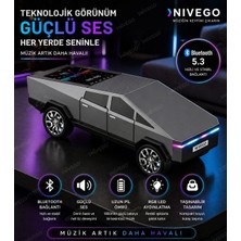 Nivego Nıvego Cybertruck Rgb Işıklı Nostalji Klasik Araba Traktör Speaker Fm Radyo Sd Kart USB Bluetooth Hoparlör Güçlü Ses