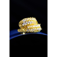 İnnuendo Jewelry 925 Ayar Gümüş Kadın Hasır Dokulu Taşlı Yüzük